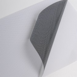 MICRO170UV - Microperforated White Gloss/Black adh removable clear