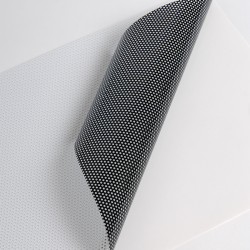 MICRO6 - Microperforated White Gloss/Black adh permanent clear